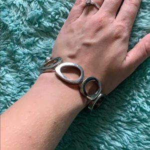 2for5! Simple Silver Geometric Circle Bracelet